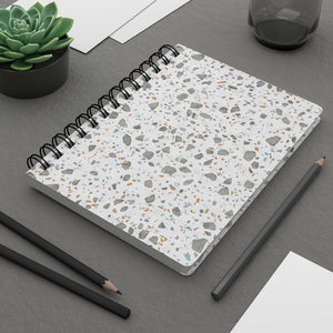 Glass Terrazzo Spiral Bound Journal in Gray