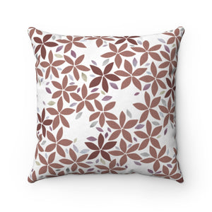Snowbell Square Throw Pillow in Purple