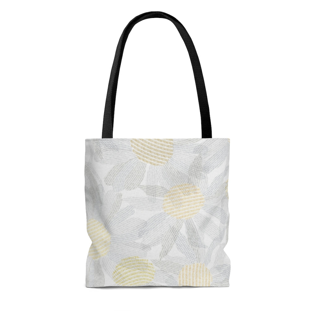 Daisy Chain Code Tote Bag in Gray