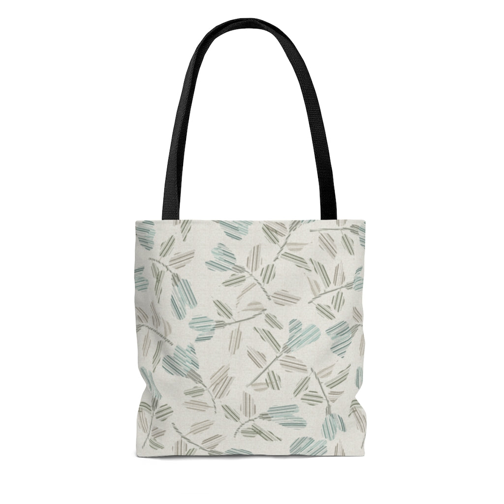 Riverbank Code Tote Bag in Aqua