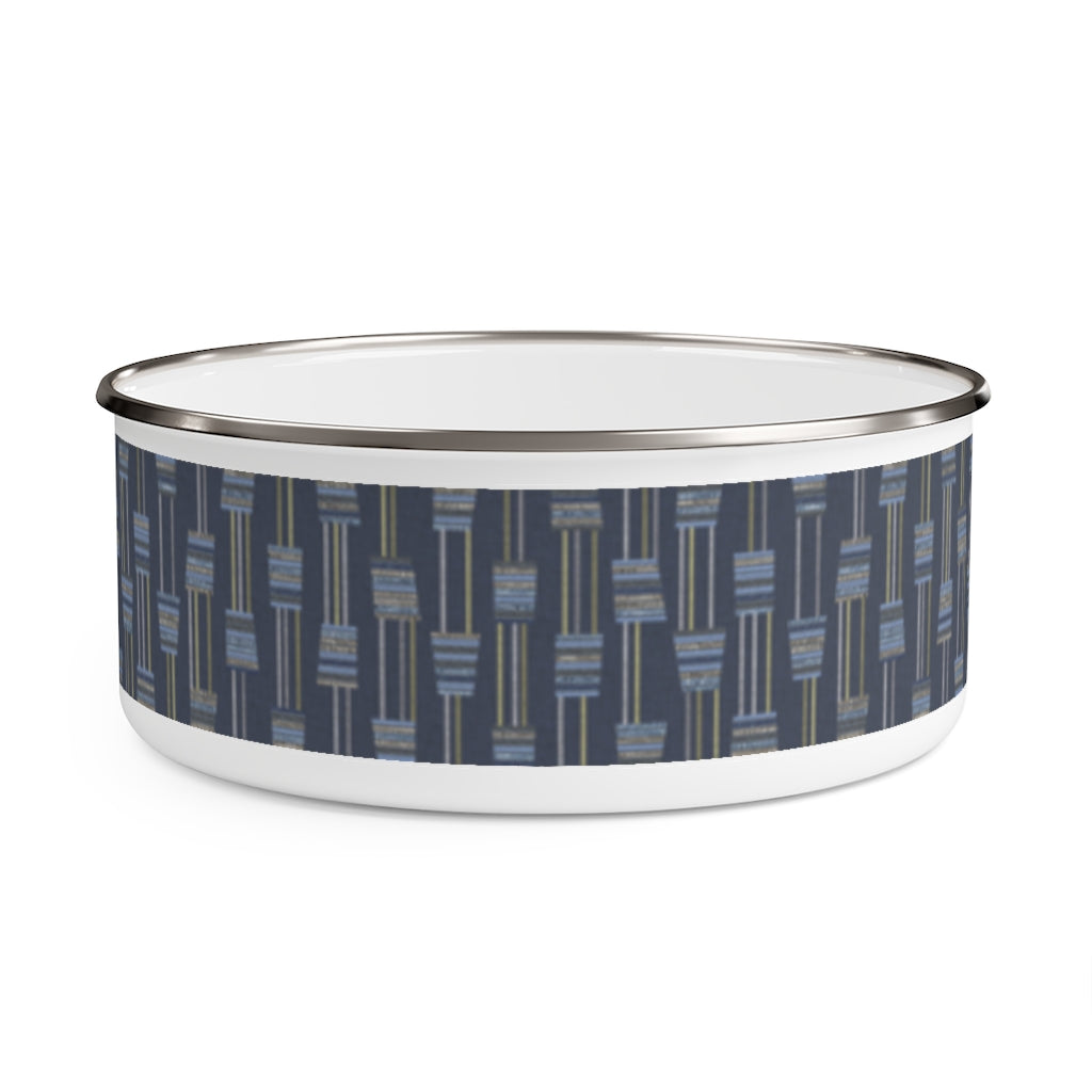 Cascade Enamel Bowl in Blue