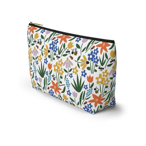 Field of Flowers Accessory Pouch w T-bottom