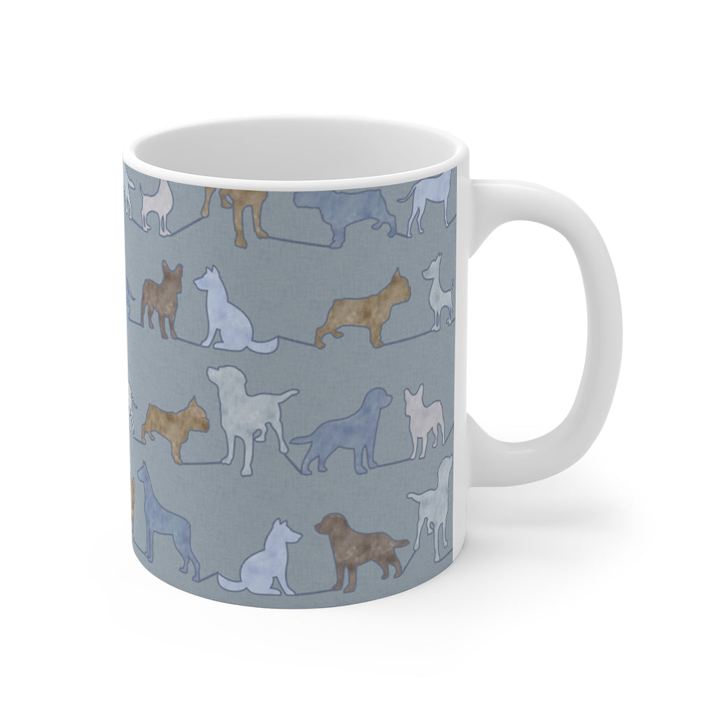 Dogs Mug in Blue