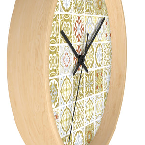 Seville Square Wall Clock in Yellow