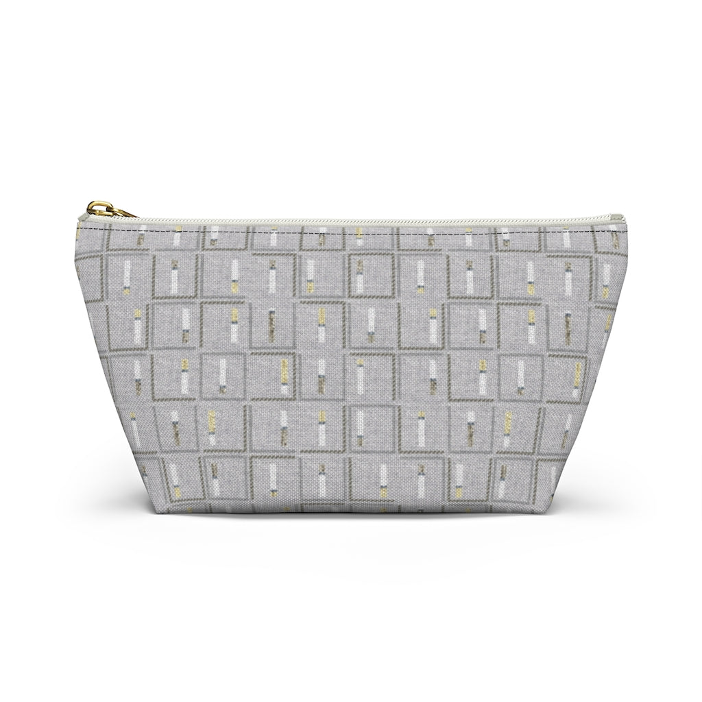 Pencil to Paper Accessory Pouch w T-bottom in Gray
