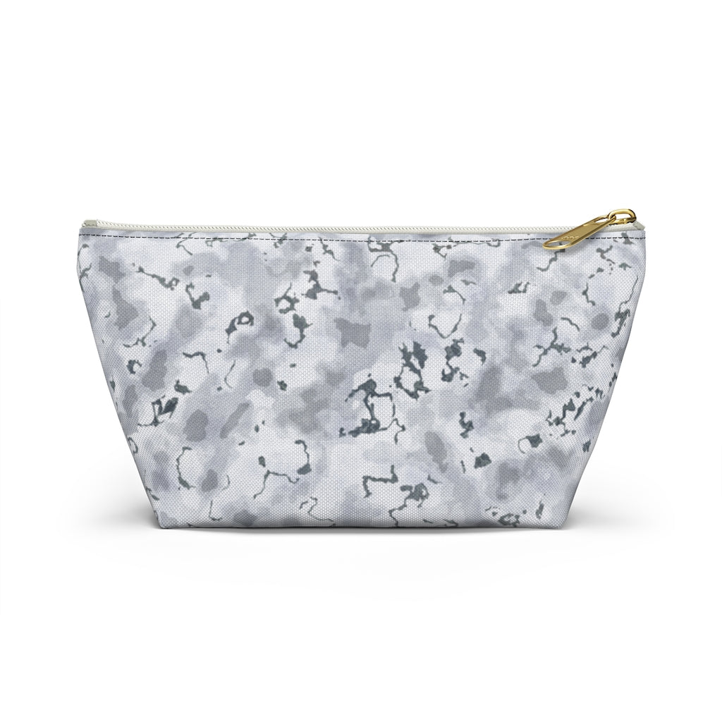 Carrara Marble Accessory Pouch w T-bottom in Gray