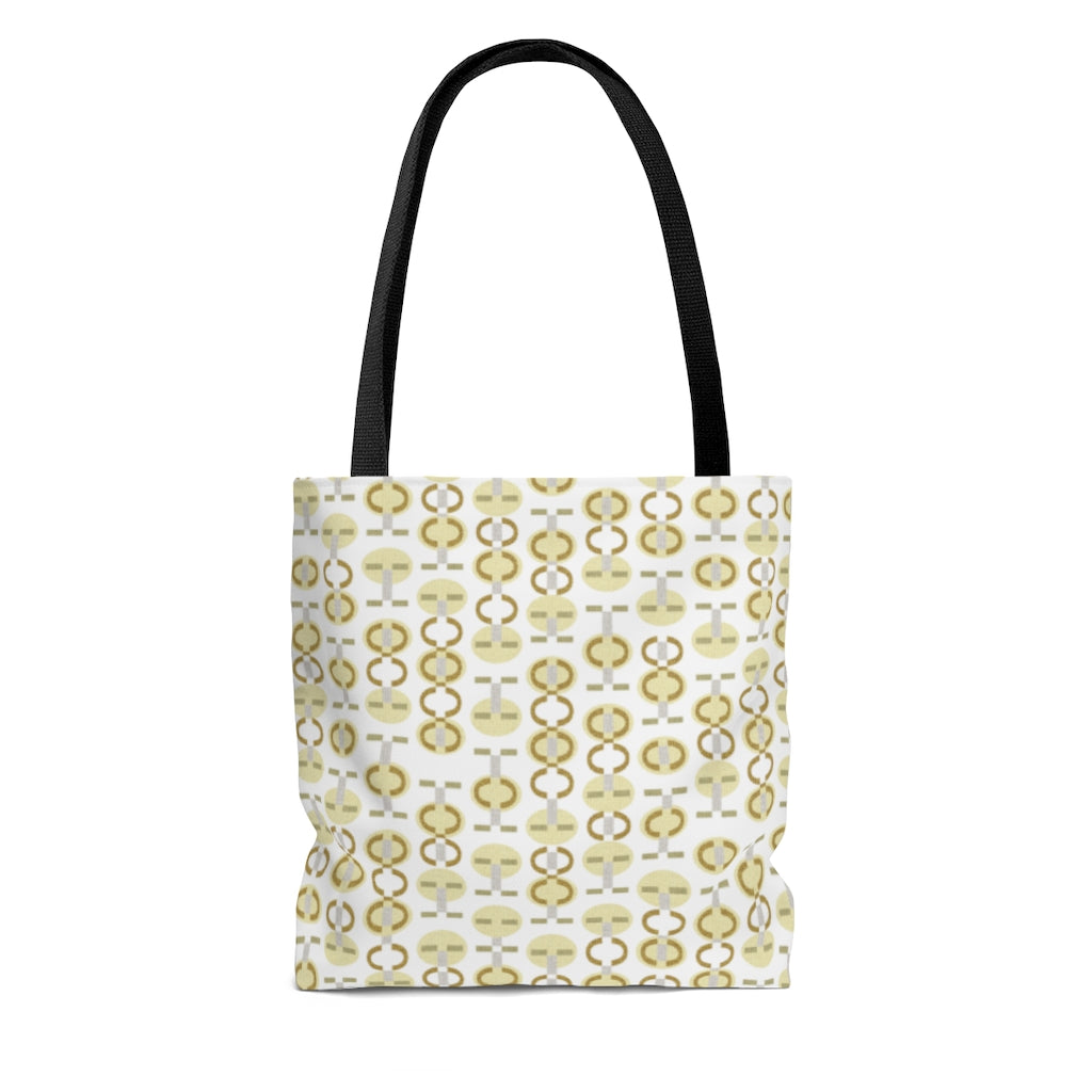 Telegraph Code Tote Bag in Yellow