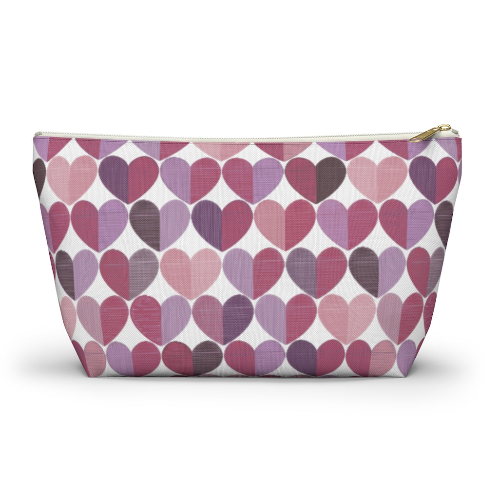 Love Accessory Pouch w T-bottom in Purple