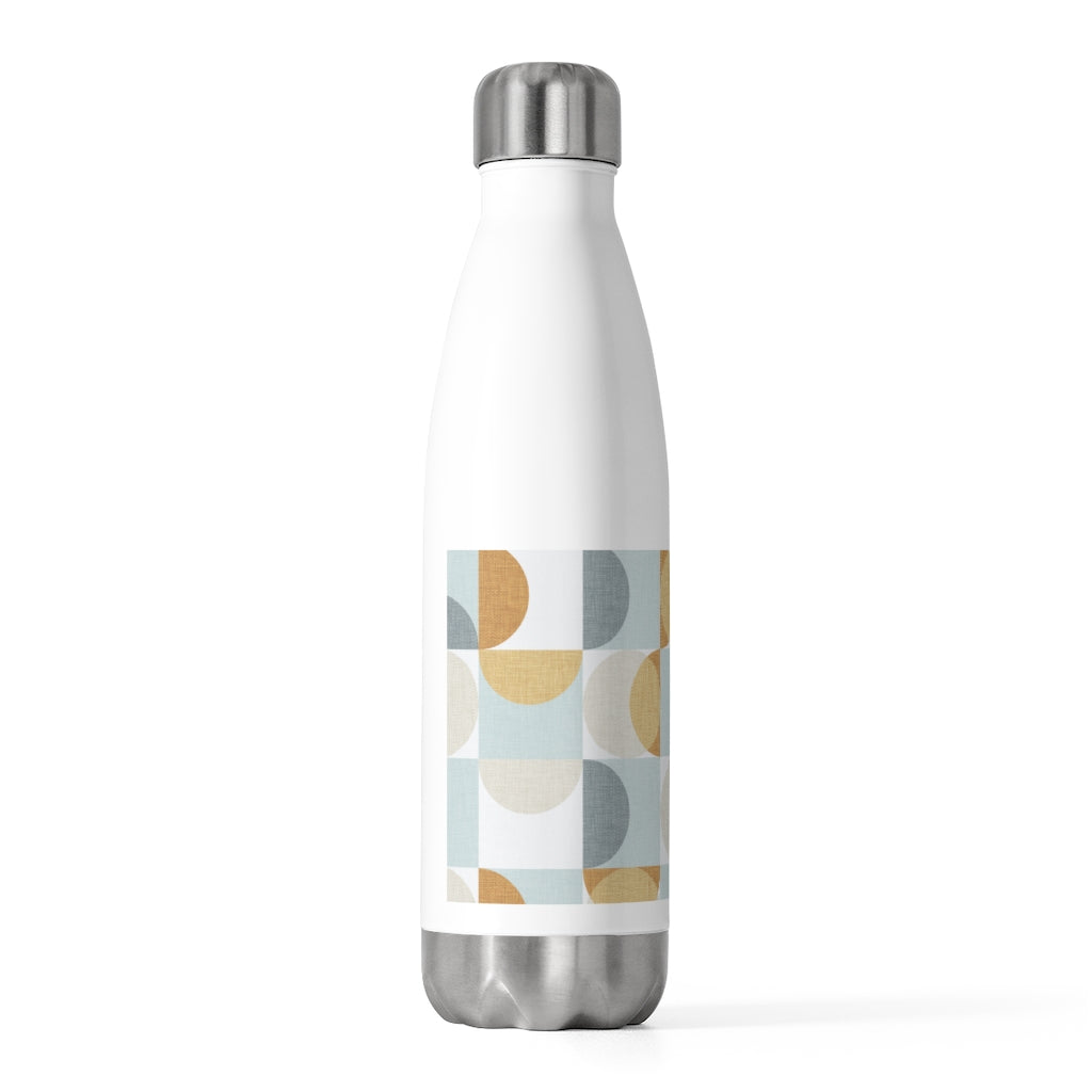 Semi Circle in Squares 20oz Insulated Bottle in Aqua