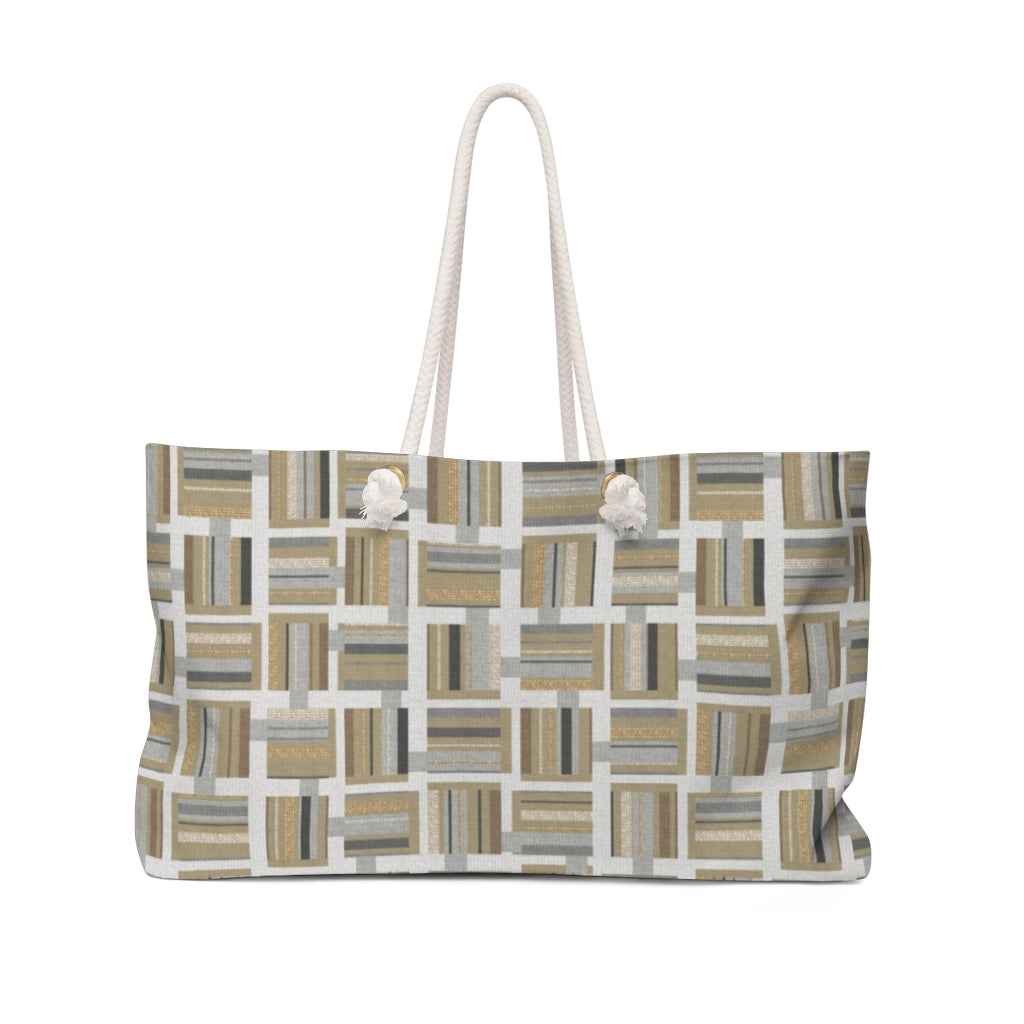 Bird Code Weekender Bag in Tan