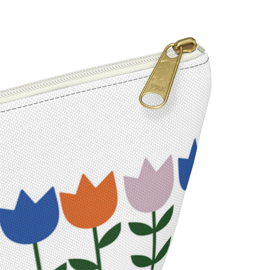Tulips Pouch Accessory Pouch w T-bottom