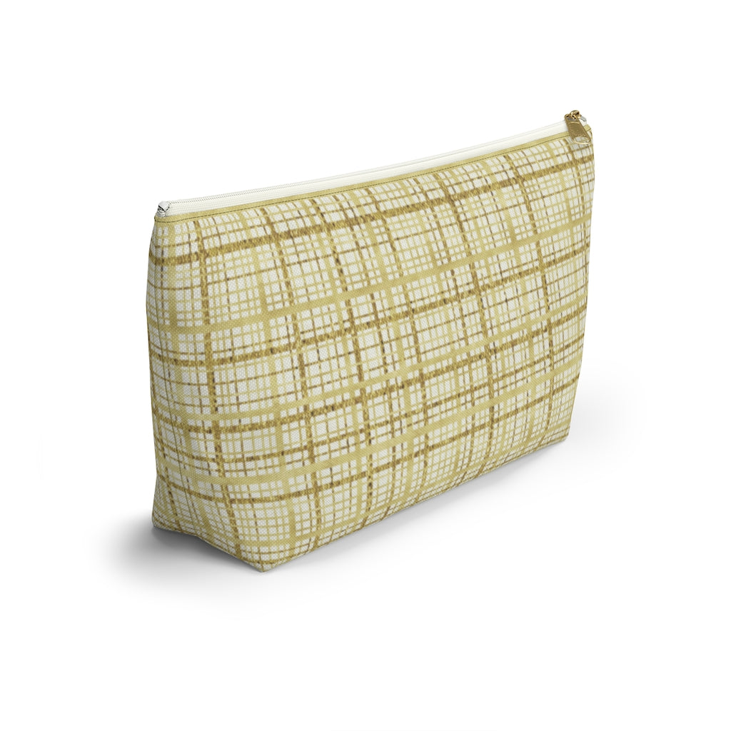 Rogers Tartan Accessory Pouch w T-bottom in Yellow