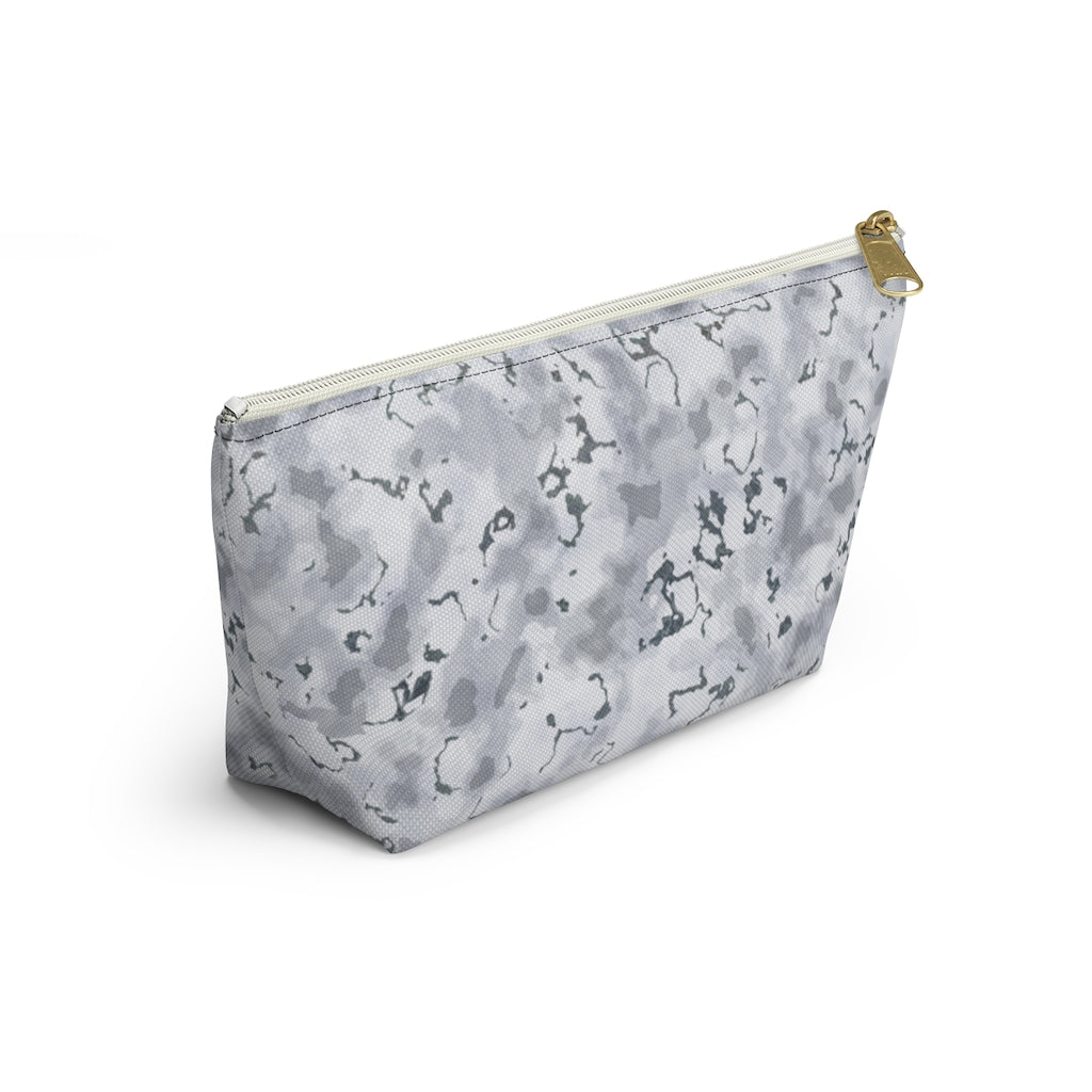 Carrara Marble Accessory Pouch w T-bottom in Gray
