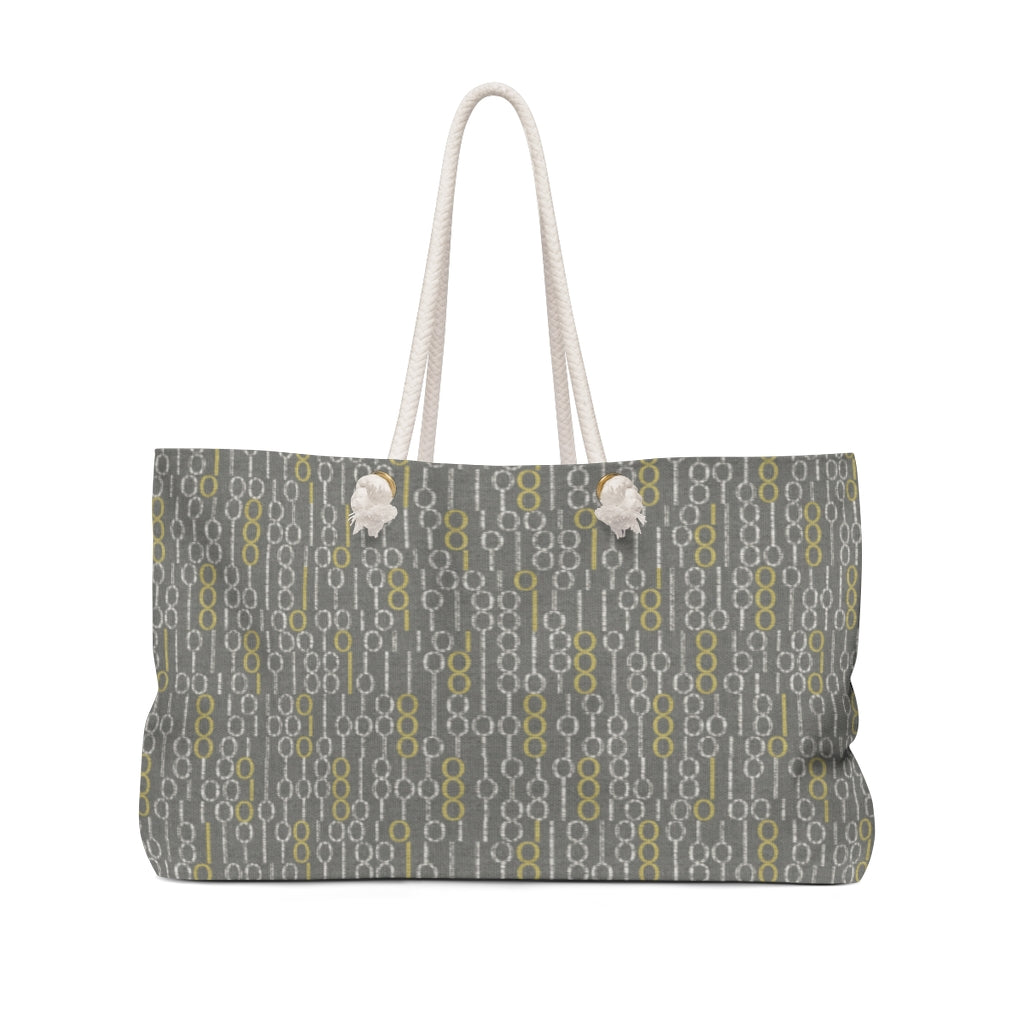 Railroad Code Weekender Bag in Gray