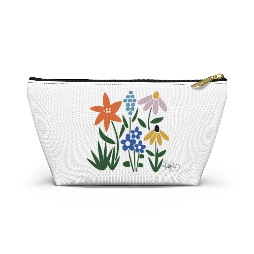 Flower Garden Accessory Pouch w T-bottom