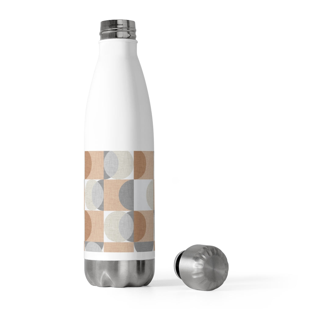 Semi Circle in Squares 20oz Insulated Bottle in Coral