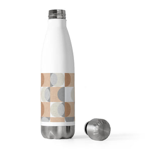 Semi Circle in Squares 20oz Insulated Bottle in Coral