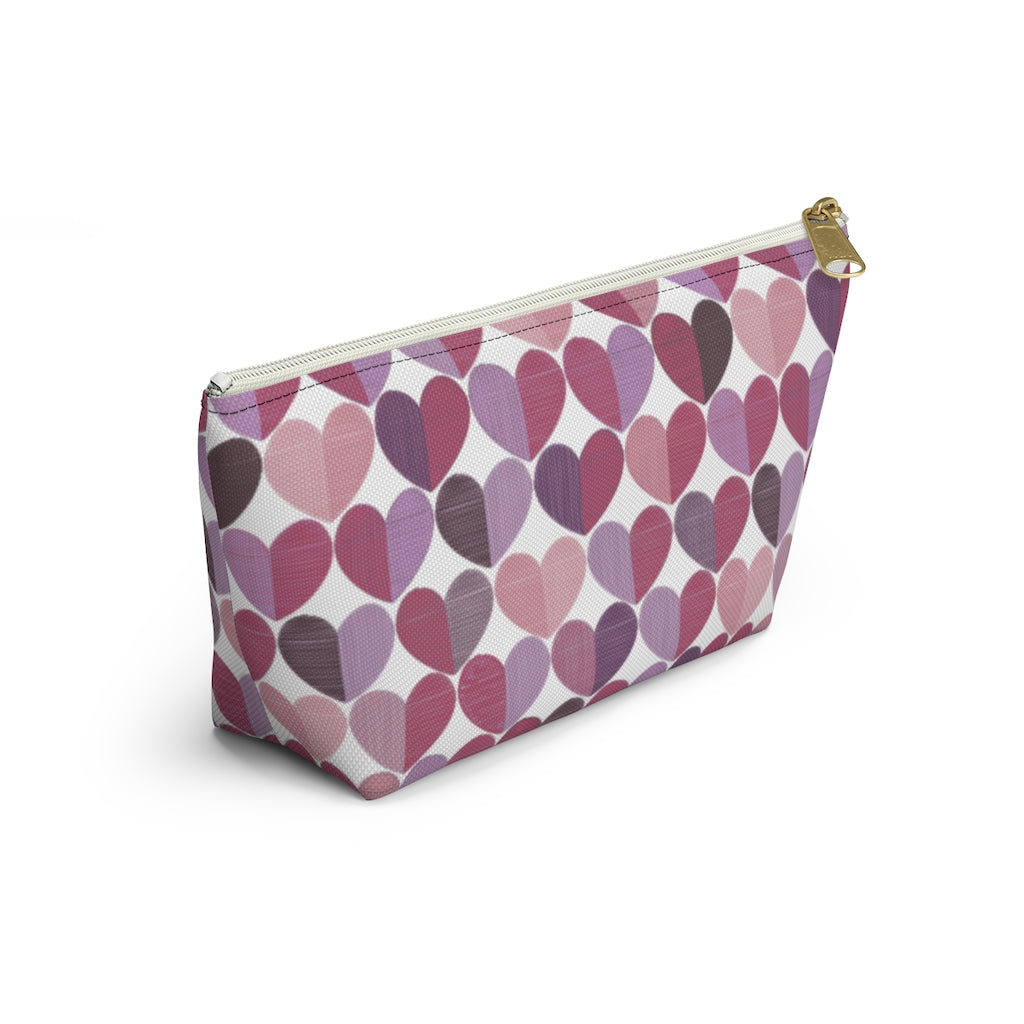 Love Accessory Pouch w T-bottom in Purple