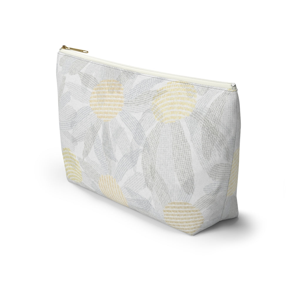Daisy Chain Code Accessory Pouch w T-bottom in Gray