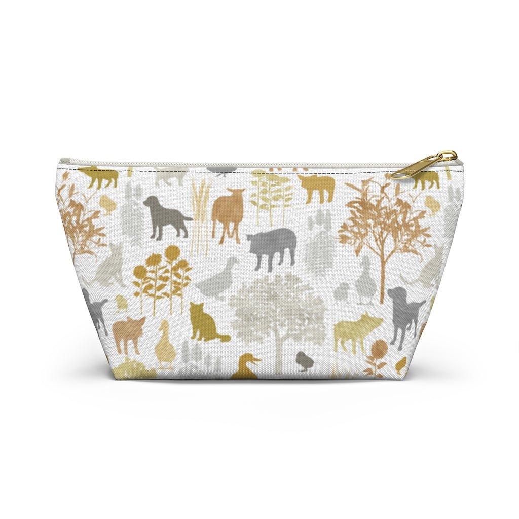 On the Farm Accessory Pouch w T-bottom in Gold