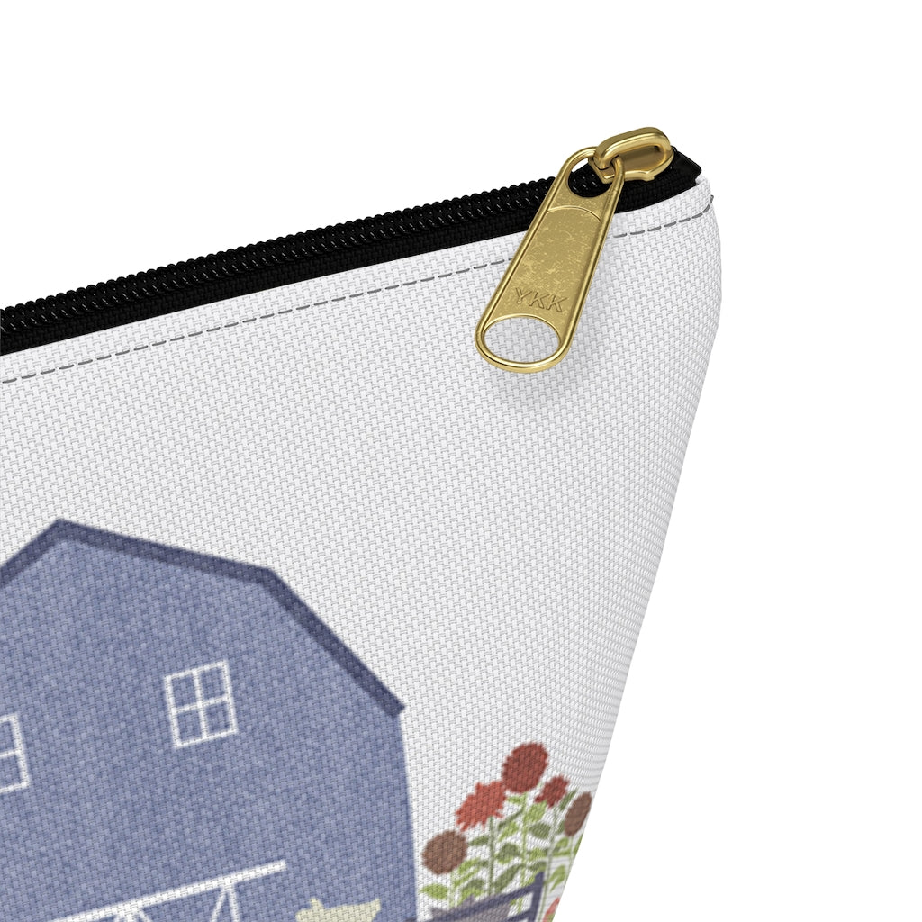 Barnyard Fun Accessory Pouch w T-bottom in Blue