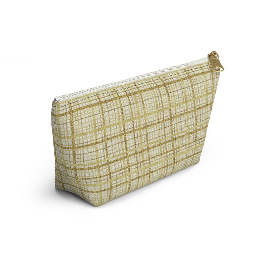 Rogers Tartan Accessory Pouch w T-bottom in Yellow