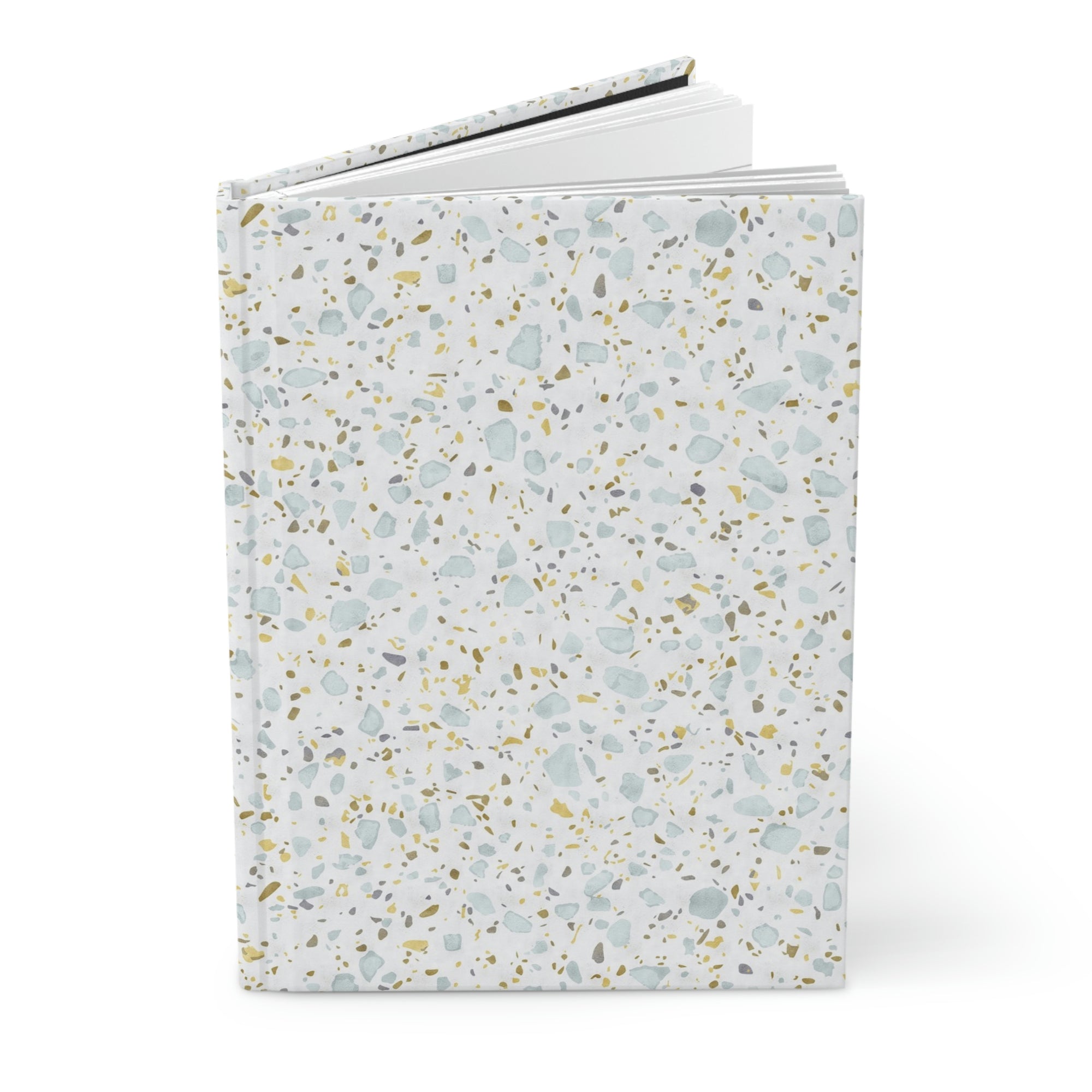 Glass Terrazzo Hardcover Journal Matte in Aqua