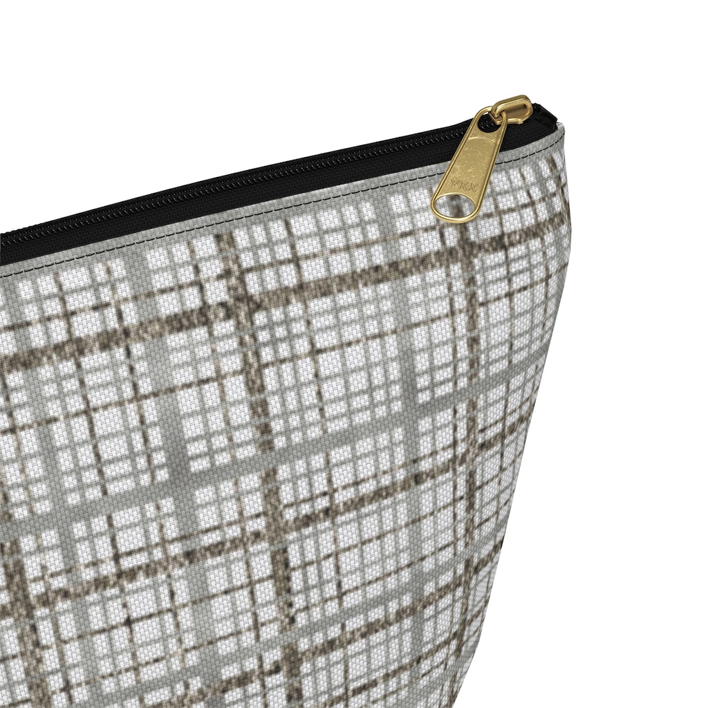 Rogers Tartan Accessory Pouch w T-bottom in Gray
