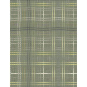 Painterly Plaid Microfiber Duvet Cover in Green