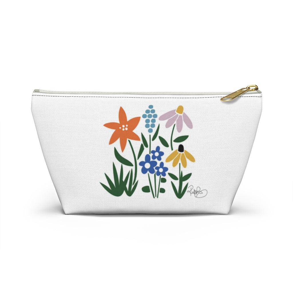 Flower Garden Accessory Pouch w T-bottom