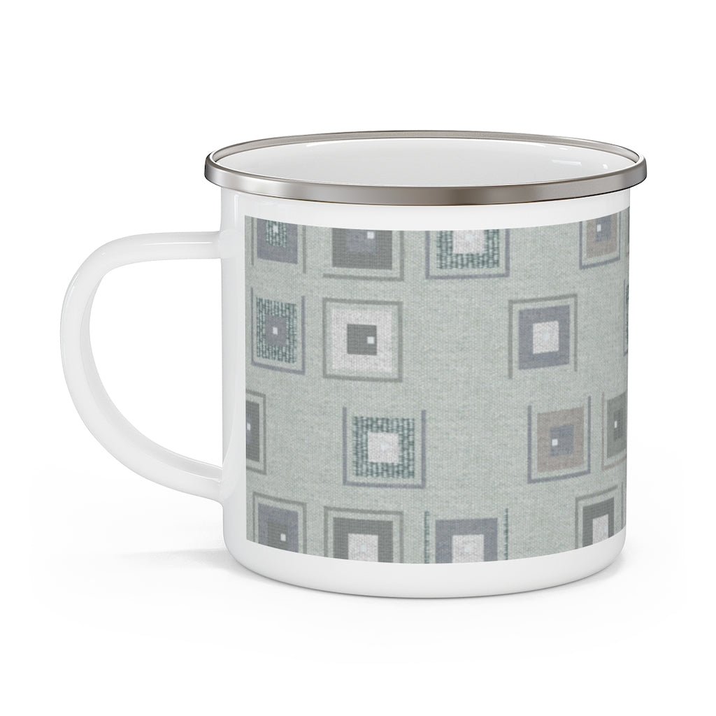 Key Code Enamel Mug in Aqua