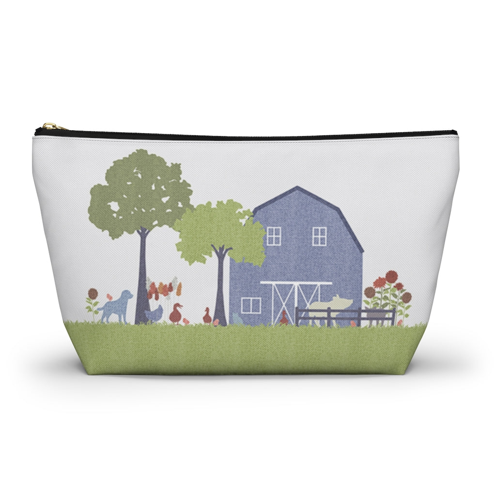 Barnyard Fun Accessory Pouch w T-bottom in Blue