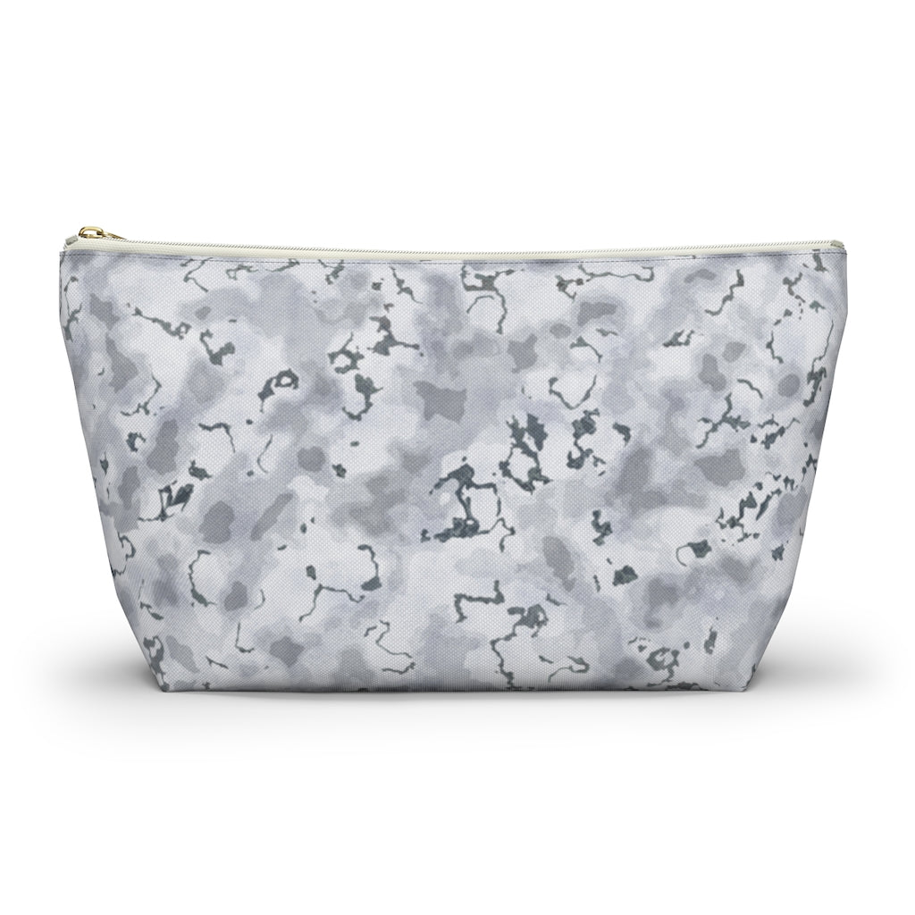 Carrara Marble Accessory Pouch w T-bottom in Gray