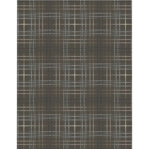 Painterly Plaid Microfiber Duvet Cover in Brown