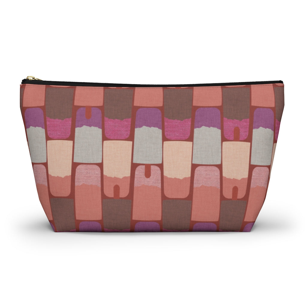 Popsicles Accessory Pouch w T-bottom in Pink