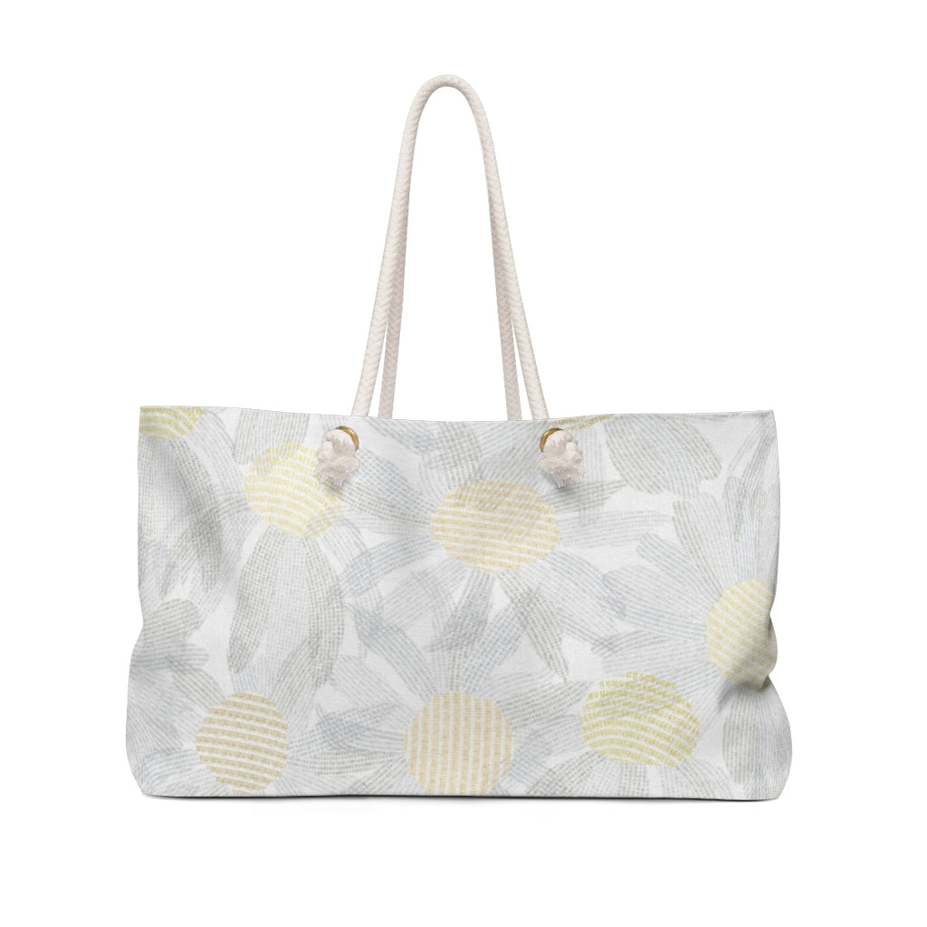 Daisy Chain Code Weekender Bag in Gray