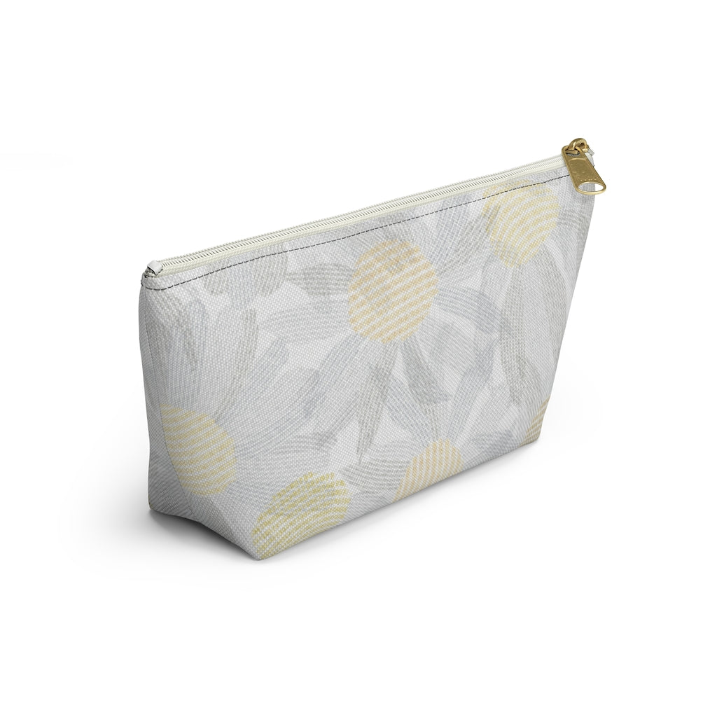 Daisy Chain Code Accessory Pouch w T-bottom in Gray