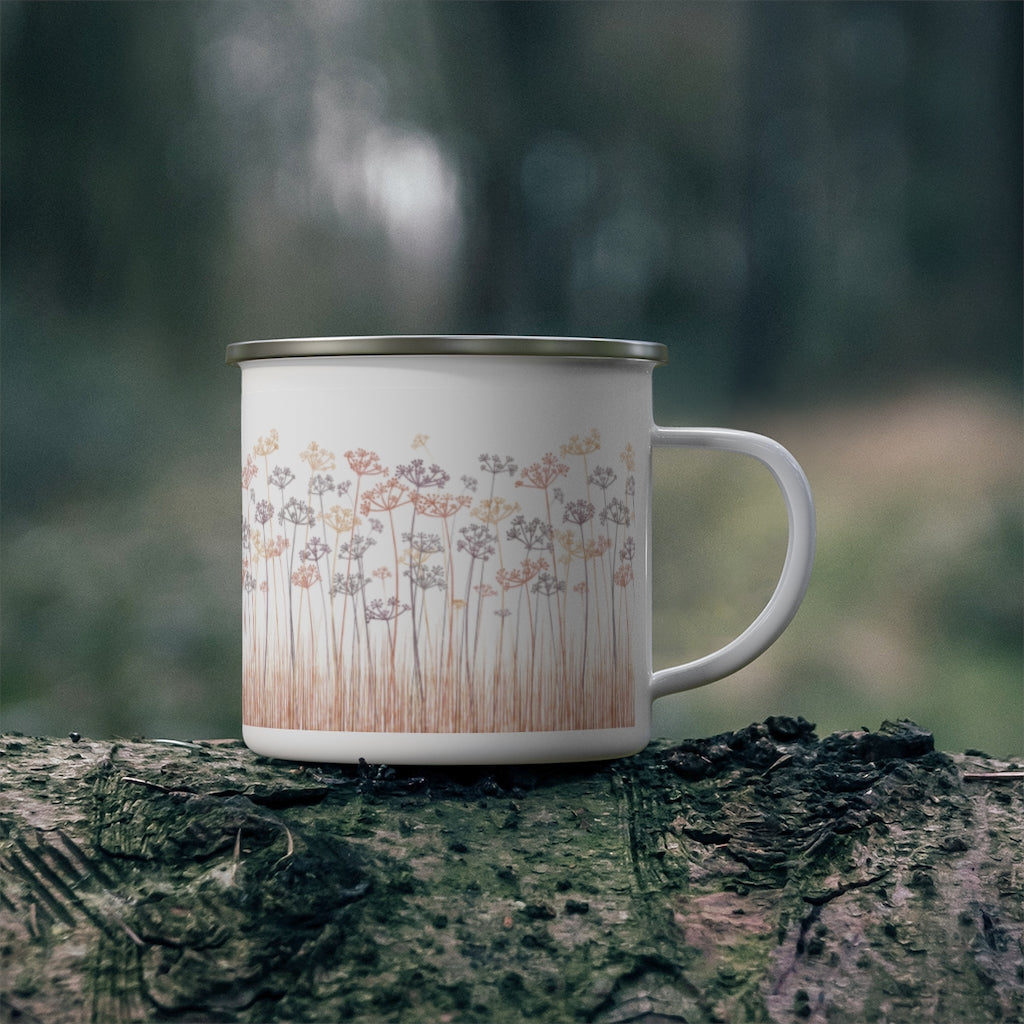 Message Code Enamel Mug in Purple