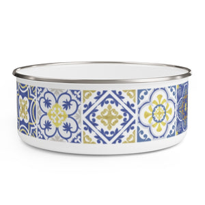 Seville Square Enamel Bowl in Blue