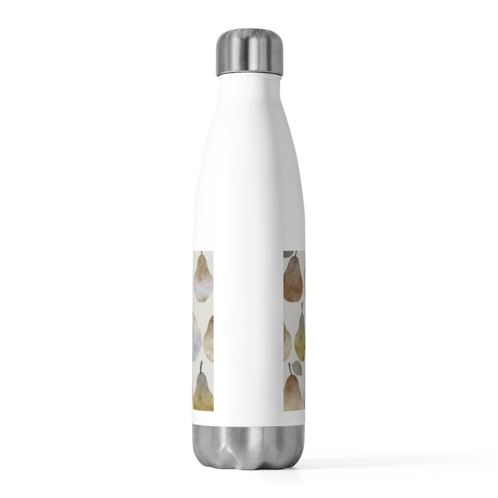 Watercolor Pears 20oz Insulated Bottle in Brown
