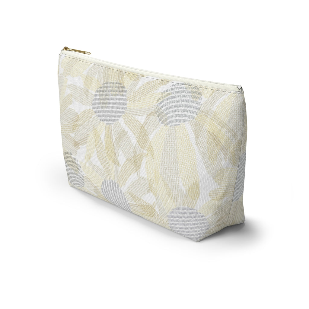 Daisy Chain Code Accessory Pouch w T-bottom in Yellow