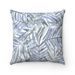 Tropic Square Throw Pillow in Blue
