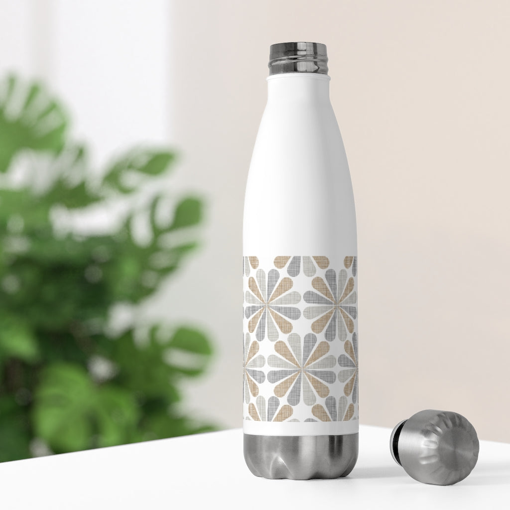 Floral Starburst 20oz Insulated Bottle in Brown