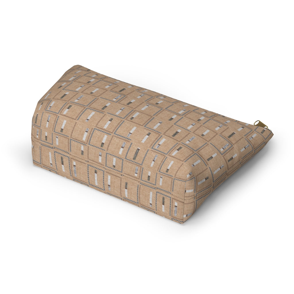 Pencil to Paper Accessory Pouch w T-bottom in Terracotta
