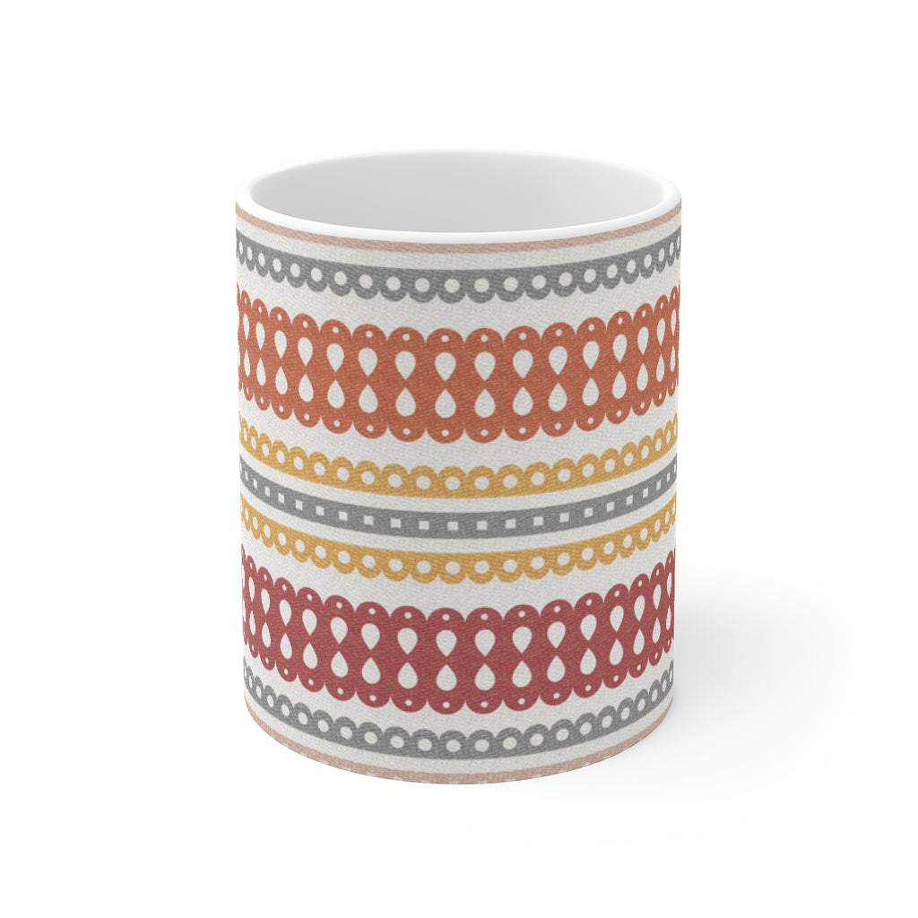 Ribbon Candy Mug in Red