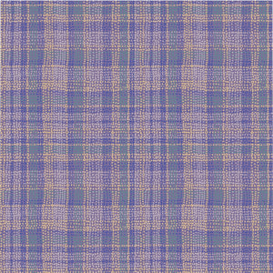 Dotted Plaid Microfiber Duvet Cover in Purple