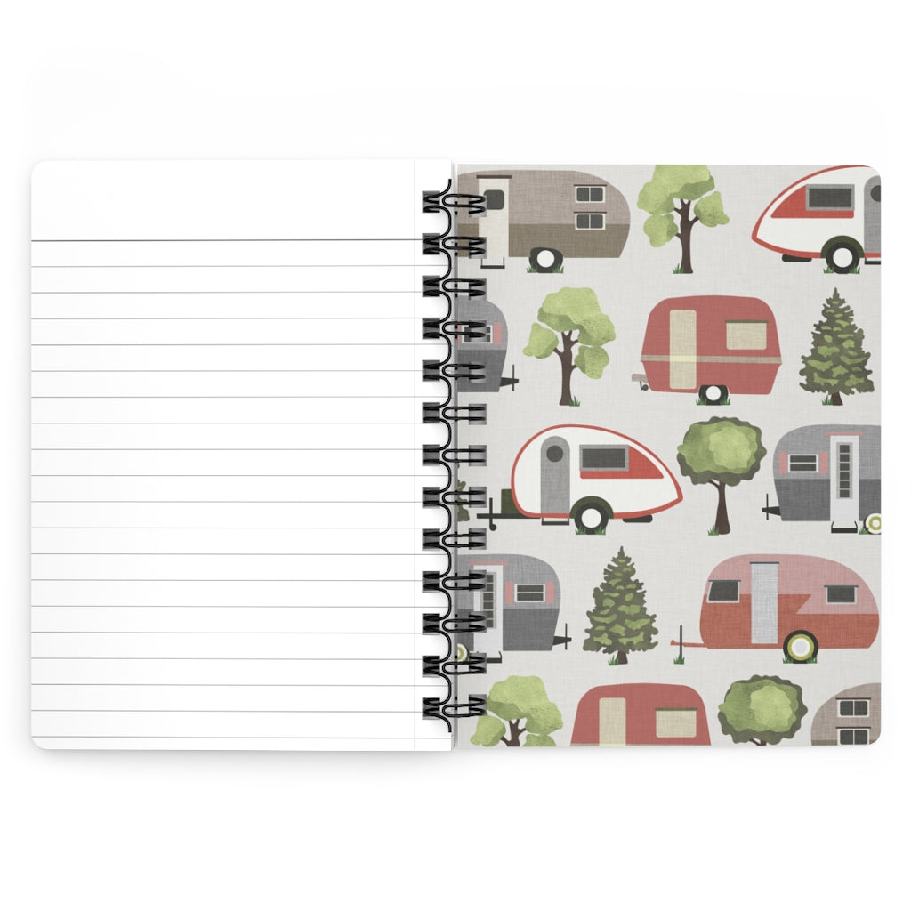 Teardrop Campers Spiral Bound Journal in Pink