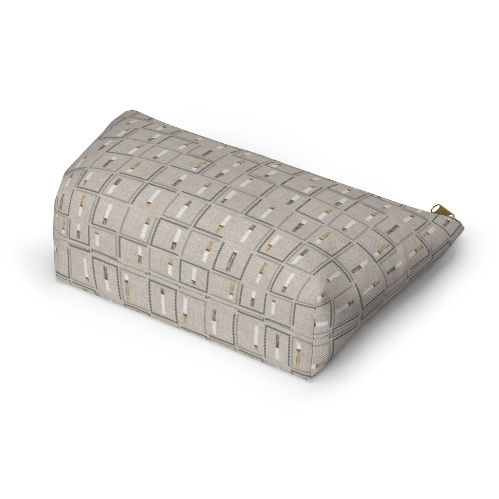 Pencil to Paper Accessory Pouch w T-bottom in Taupe