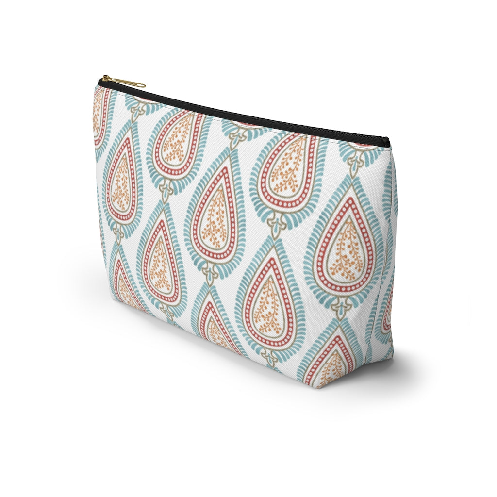 Teardrop Accessory Pouch w T-bottom in Aqua