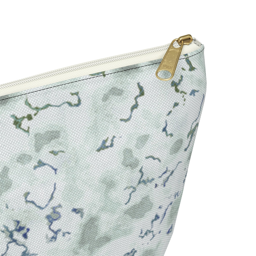 Carrara Marble Accessory Pouch w T-bottom in Blue